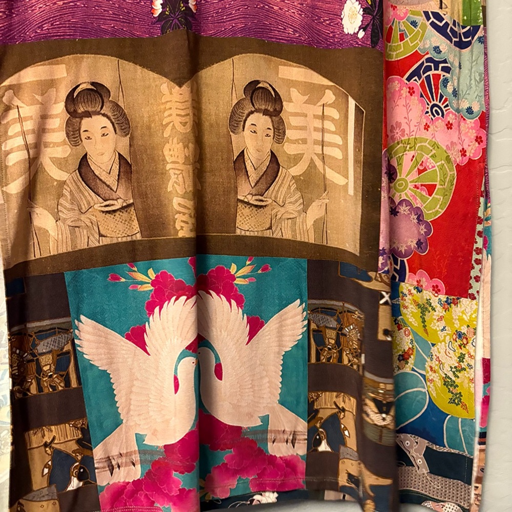 Johnny Was Tokyo high slit knit patchwork print bamboo dress size small - Picture 6 of 16